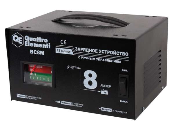 Зарядное устройство QUATTRO ELEMENTI BC 8M (12B, 8A)