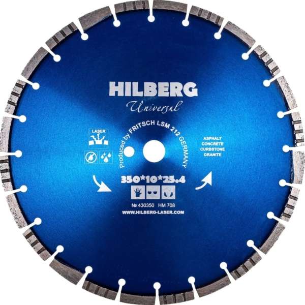 Диск алмазный Hilberg 350*25,4*12 HM708 Universal Laser отрезной