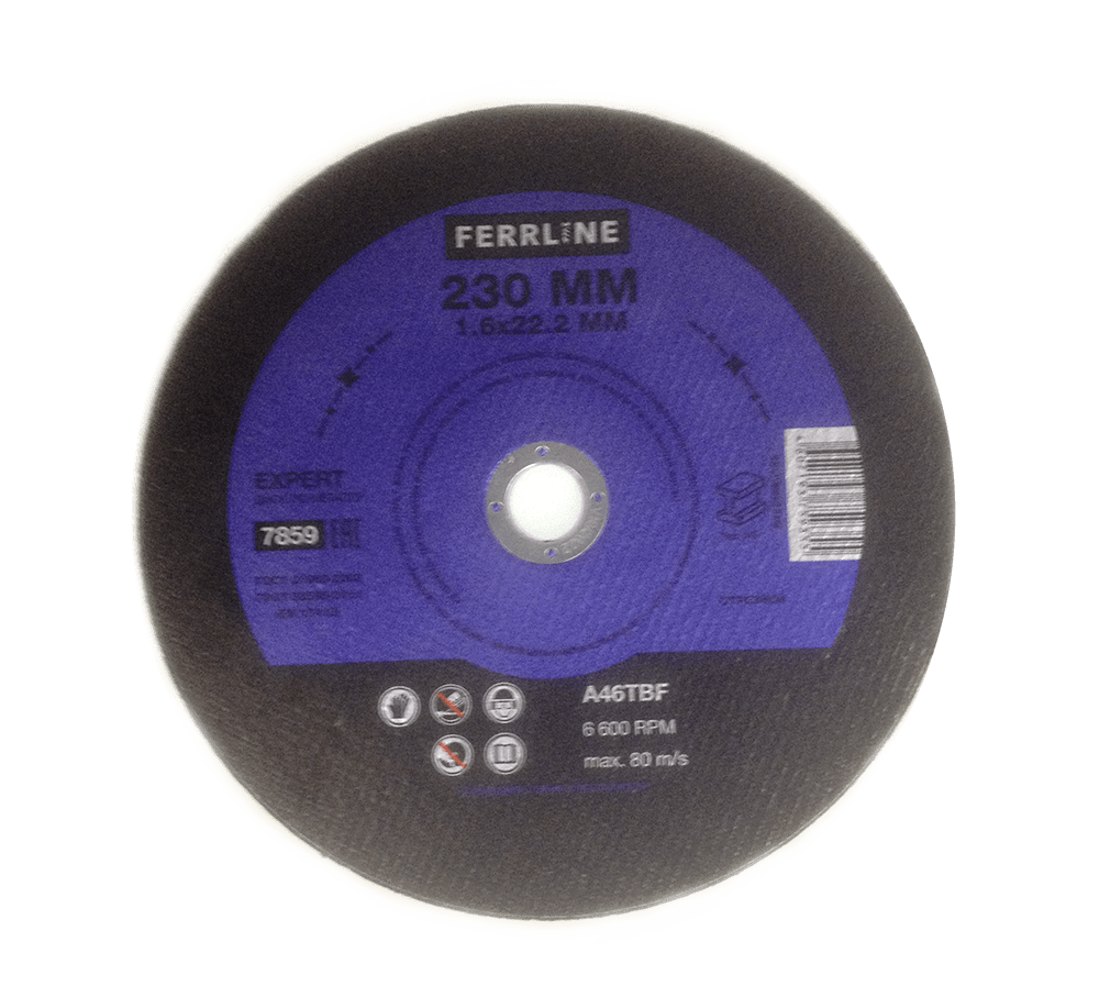 Круг отрезной FERRLINE Exper 230 Х 1,6 Х 22,2 А46TBF металл