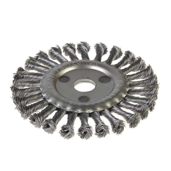 Щетка крацовка дисковая, крученная проволока, диаметр 150мм, диаметр 22,2 мм (Hobbi) (45-2-715)