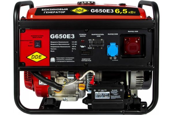 Бензиновый генератор (электростанция) DDE G650E3
