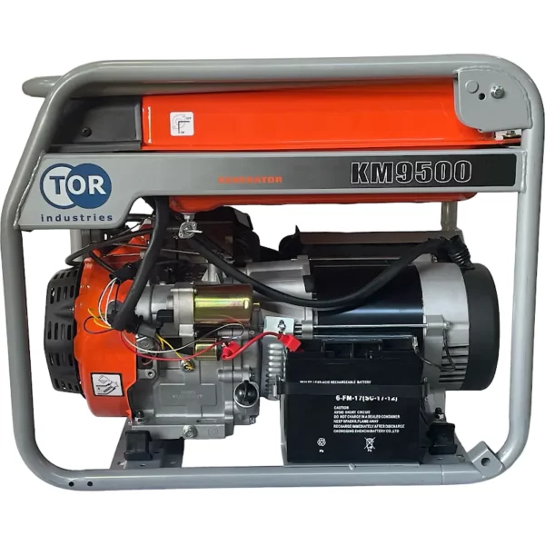 Бензиновый генератор (электростанция) TOR KM9500H (7,0кВт, 220В, 27л/с, кнопка запуска, колеса)
