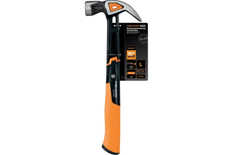 Молоток FISKARS с загнутым гвоздодёром L20oz-13.5