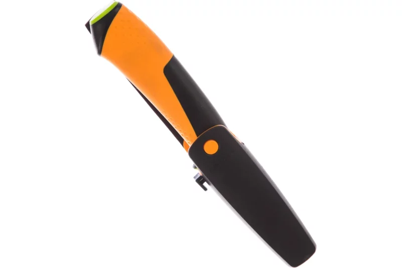 Нож для тяжелых работ 9 см Fiskars с точилкой (1023619)