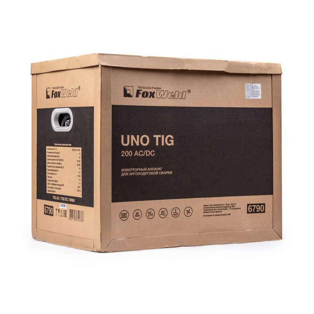 Инвертор для аргонодуговой сварки FOXWELD UNO TIG 200 AC/DC